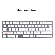 2.25U ALU 플레이트 60% DZ60 GH60 DIY 기계식 키보드 스테인리스 스틸 용 플레이트, 회색