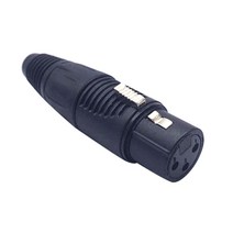 XLR 남성/여성 3 핀 오디오 케이블 커넥터 블랙 하우징 마이크 케이블 잭, 여성