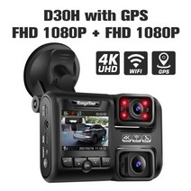 듀얼 렌즈 car dvr 4k 2160p sony sensor wifi gps logger 2 camera dash cam video recorder night vision 170, gps와 d30h, 클래스 10 128GB 카드