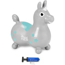 ATC의 유니콘 로디 + 펌프 쇼 점핑 말 Cavallo Ledraplastic Gymnic(회색), 01 회색