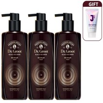 흑갈색 닥터그루트 블랙리커버 새치커버 탈모샴푸 300ml+셀럽트리트먼트150ml증정, 흑갈색 3병+사은품