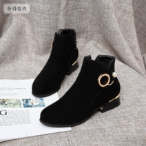 SAMARA 겨울 스웨이드 미들 힐 앵클 부츠 3cm FCG35 FCG35 602409382065