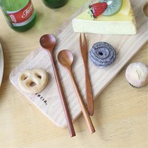옻칠 꿀 수제청 나무 티스푼 티포크 홈파티 요플레 유자차 손님용 아이스홍시 집들이선물 예쁜, 1개