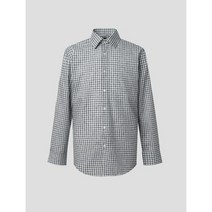 로가디스 로가디스 REGULAR FIT 그레이 멜란지 깅엄 체크 셔츠 (MA2264FC33)