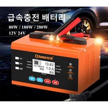 FRS 경운기배터리 오토바이 차량용 12v 24v 고속충전, 80W  12V