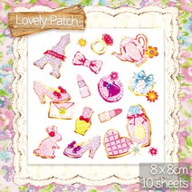 러블리 패치 귀여운 모조지 스티커 [허니마켓] 빈티지 저널 다이어리 꾸미기