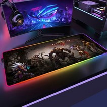 컴퓨터 데스크 키보드 마우스 장패드 게임 사무용 매트 681095 RGB 패드 디아블로 3 대형 백라이트 XXL LED 게이머 Mause 카펫 CS 용, A1_350x600x3mm