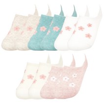 서울도봉양말협동조합 여성 플라워 덧신 10켤레 혼합세트