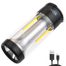 캠핑용 배터리 다이팩토리파워뱅크 에코플로우파워뱅크 USB 충전 휴대용 캠핑 램프 LED 비상 토치 경고 빛, 01 Black