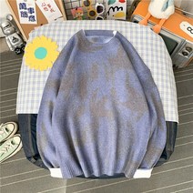 남성 티셔츠 캐주얼 상의 남자옷사는곳 가을 겨울 라운드 넥 스웨터 일본 복고풍 의상 A39
