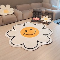 데이지러그 대형 스마일러그 꽃 카페트 120cm 180cm 거실 주방 침실 욕실 대형러그