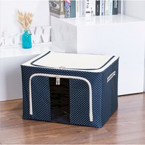 철제프레임 패브릭 리빙박스 66L, 네이비, 1개