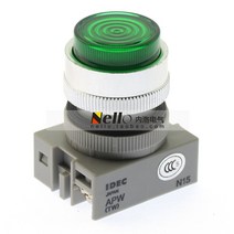 [SA]Izumi IDEC TW 시리즈 22mm 라운드 플랫 헤드 APW122 R G BK Y 표시기 LED AC / DC24V -- 10, 02 브라운