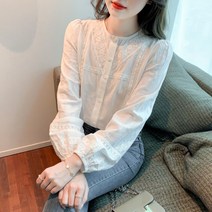 봄 상의 기질 날씬해 보이는 셔츠 여 코디 패션 블라우스