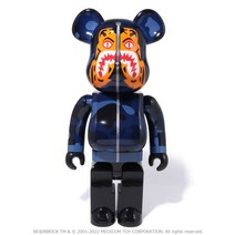 베이프 재팬 COLOR CAMO TIGER 베어브릭 BE@RBRICK 1000% M -네이비 239551, FREE