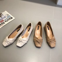 미질식~스퀘어 통굽 소프트 단화 여하부드러운 할머니신발 우아한 분위기의 통근단화