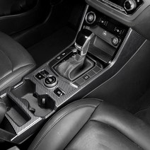 유투카 뷰티풀 코란도 튜닝 용품 기어패널 커버 레드 우드 카본 몰딩 차량 드레스업, 유광카본, 기어패널 커버 2P