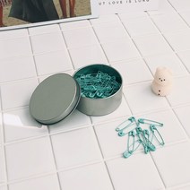 사각 원형 DIY 소분 보관 틴케이스 철제 케이스 S, 정사각S