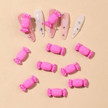 레진아트 재료 세트 만들기 3D 수지 네일 참 만화 귀여운 핑크 토끼 포옹 딸기 부품 액세서리 카와이 DIY 아트 장식 50 개, 13 X1679