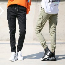 동대문스타일 여자 카고바지 28~36 빅사이즈 아웃포켓 밴딩 카고 조거바지 여성 캐주얼바지