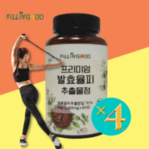 필인굿 프리미엄 발효율피 추출물 1 000mg 하루 한알 국내산 발효율피 4통 (8개월분)