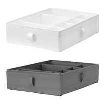 이케아 SKUBB 스쿠브 칸막이정리함 44x34x11cm수납함정리함속옷양말의류리빙박스, 화이트_901.855.94