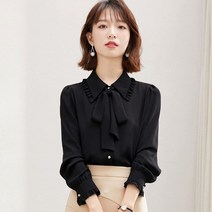 신스엔스 카라넥 리본 블라우스