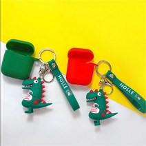 티라노 렉스 스트랩 에어팟 케이스 키링, 티라노렉스스트랩_레드