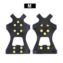 10 스터드 미끄럼 방지 등산 신발 커버 스파이크 그립 클리트 아이젠 스노우 아이스 열가소성 엘라스토머 겨울, [02] M