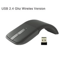 Microsoft Arc Touch Folding Mause 용 Bluetooth 무선 마우스 노트북 PC 컴퓨터 1200 인치 당 점 광학 게, 01 Wireless Version, 한개옵션1