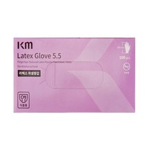 KM 식품용 라텍스 장갑 5.5g 100매, 사이즈, L