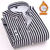 남성 기모셔츠 1196# 긴팔 보온 캐주얼 밑단 슬림무늬가 두툼 뉴타임즈 Z