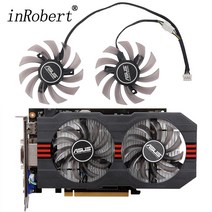 ASUS GTX 660 750 760 1050 Ti R7 260X FD7010H12S PLD08010S12H 75mm 그래픽 카드 냉각 팬용 비디오 팬 교, 없음 RGB_Black