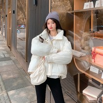 Mao스탠드 칼라 겨울 코튼 패딩 자켓 여성용 한국식 동대문 짧은 짧은 빵 자켓 패션 가방 면화 패딩 자켓