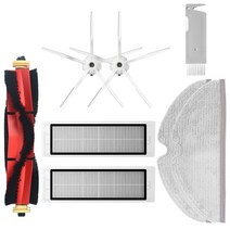 로봇 청소기 걸레 필터 XiaoMi Roborock S5 Max S6 MaxV 진공 천 HEPA 측면메인 브러시 예비 부품 용 물 탱크 먼지통, 8개