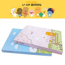카카오프렌즈 클리어파일 서류파우치 귀여운 다이소파일케이스 인덱스홀더파일, 1개, 블루