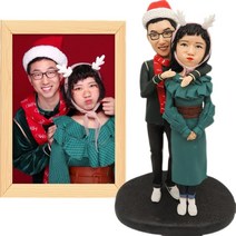 사진 주문제작 피규어 인물 인형 캐릭터 가족 생일 여자친구 결혼 기념일 선물 메모리얼, 28cm 싱글 (빠른제작)