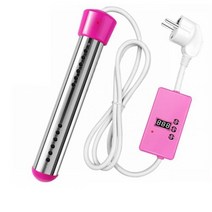 인덱스 인텍스 수영장 간이 야외 조립식 대형 풀장3000w eu 플러그 전기 히터 보일러 물 가열 요소 휴대용 침수 서스펜션 욕실, 분홍색