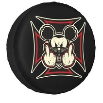 트레일러 카라반 커버 레트로 빈티지 미키 스페어 타이어 커버 toyota rav4 prado cartoon 4wd 4x4 트레일러 자동차 휠 프로텍터 14quot 15쿼트 인치, 1, 16인치