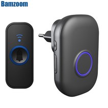 홈무선 초인종 433Mhz 환영 친구 스마트 150 미터 장거리 38 곡 3 레벨 볼륨 문 종소리, 02 Doorbell B