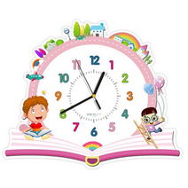 메이코 캐릭터 무소음 인테리어 벽시계, 혼합색상