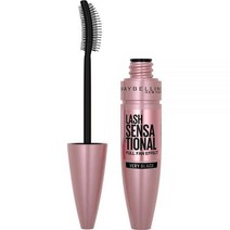 MAYBELLINE 래쉬 센세이셔널 워셔블 마스카라 메이크업 볼류마이징 길이 연장 빌드 가능 풀 팬 이펙트 미드나잇 블랙 10.8ml0.32온스, WASHABLE, VERY BLACK