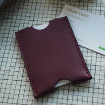 가죽공방 더 보테가 수제명함지갑(천연소가죽을 손바느질 가죽공예 기법으로 만든 카드 명합지갑)