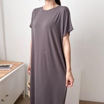 브이와이 VY 여자 소프트핏 플레인 사이드슬릿 롱원피스