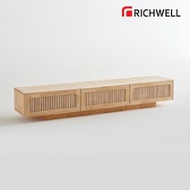 리치웰 고무나무 원목 버티컬 거실장 2100 서랍형