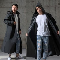 철수캠핑 남자 여자 우비 코트형 비옷