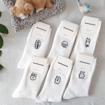 학생양말 면양말 흰색 무지 데일리 패션양말 6켤레