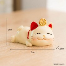 마네키 네코 일본 소품샵 복 주머니 전통 고양이 인형 4.5in 중국 방 장식 풍수 세라믹 마네 키 돼지 저금통 크리에이티브 홈 도자기 장식품 행운의 공예, 21 높이 3cm 1.1in