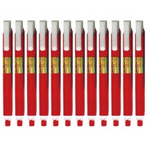 유미 상사 6.8 포켓 색연필 채점용 색연필 빨강, 빨강 12개입 1타