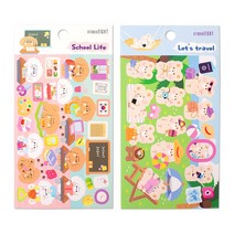 금홍팬시 렛츠트레블스티커 캐릭터 굿즈 제작 주문 카드, 단일옵션